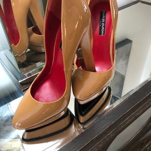 Charles Jourdan patent leather high heels